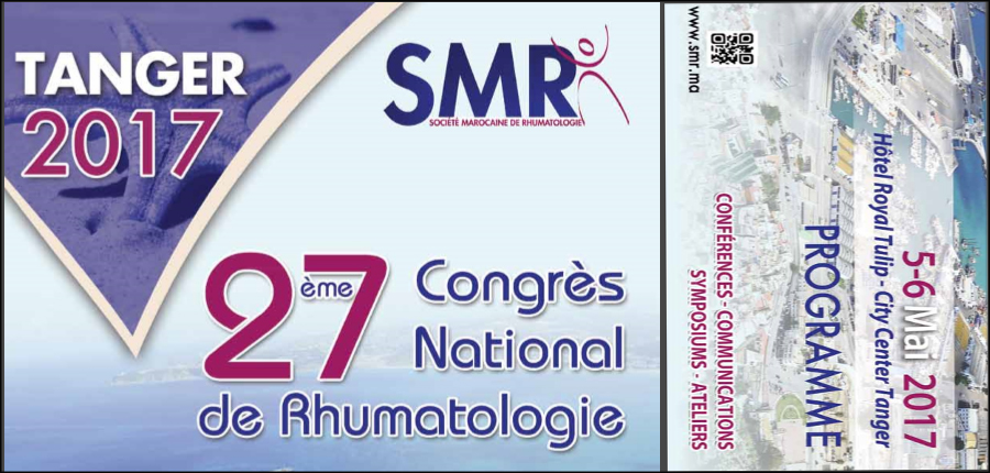27ème Congrès National de Rhumatologie / Tanger, 5 et 6 mai 2017
