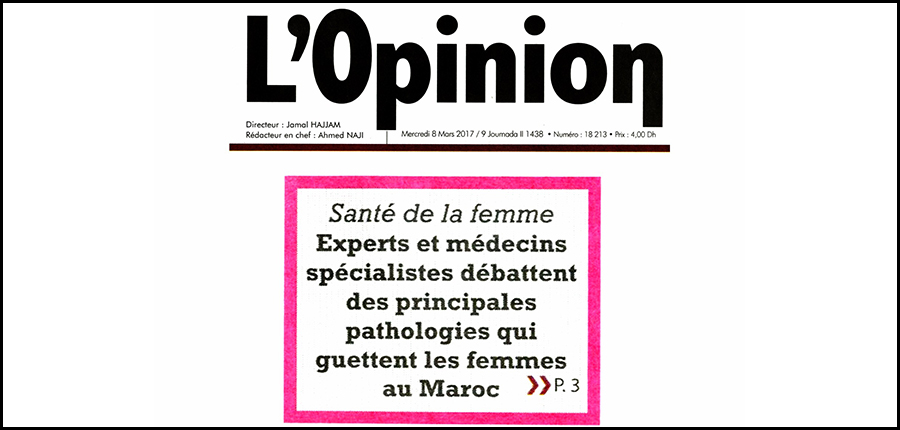 L'opinion 8 Mars 2017 : Santé de la femme